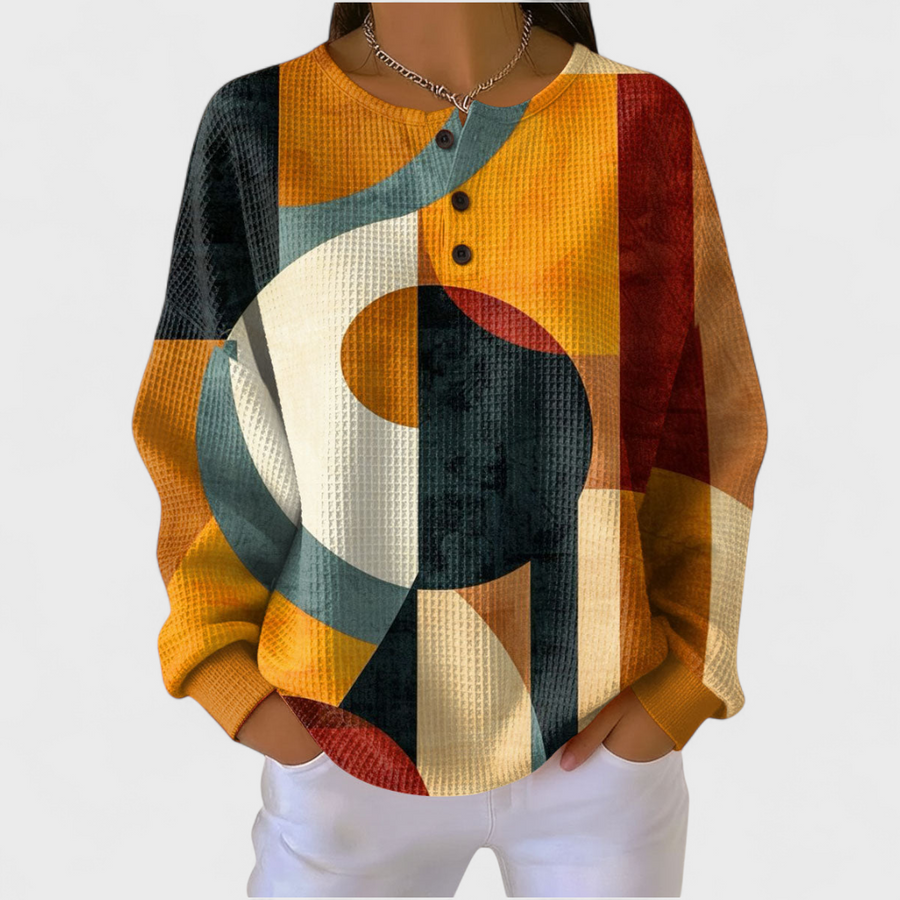 Oriana | Maglione Strutturato a Motivi Geometrici