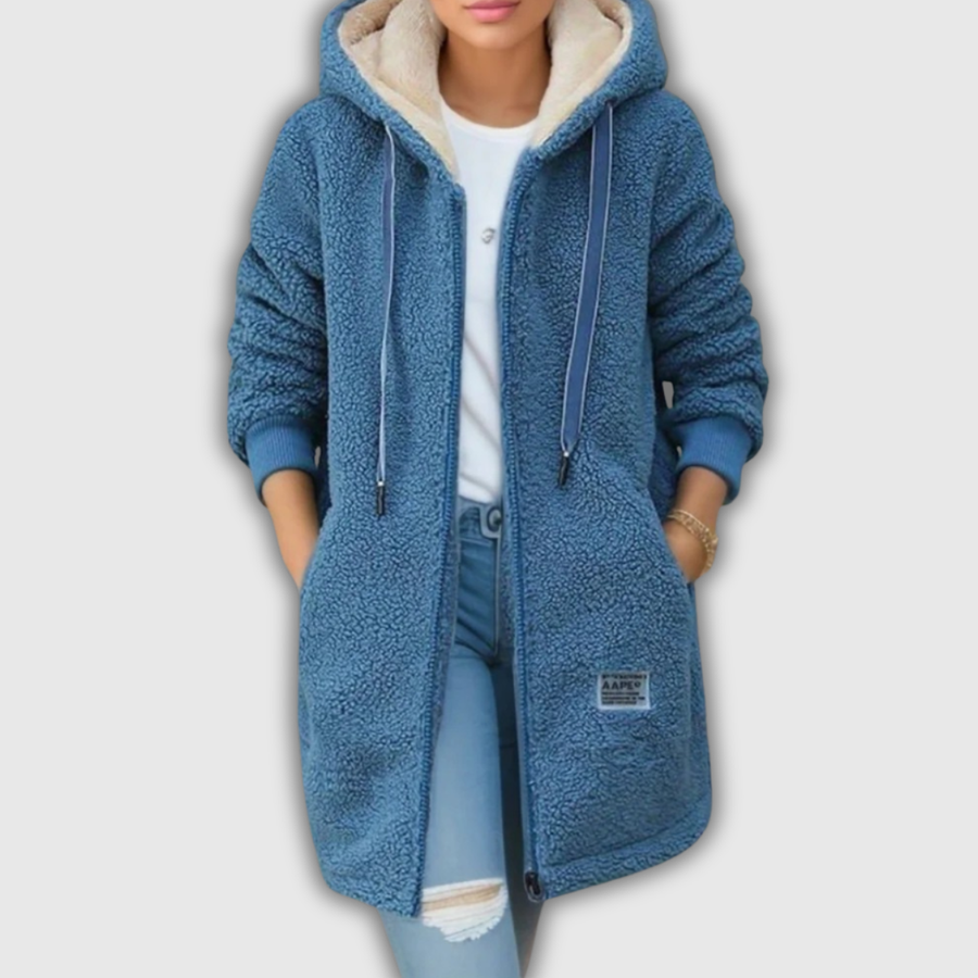 Kristen | Accogliente giacca teddy con cappuccio