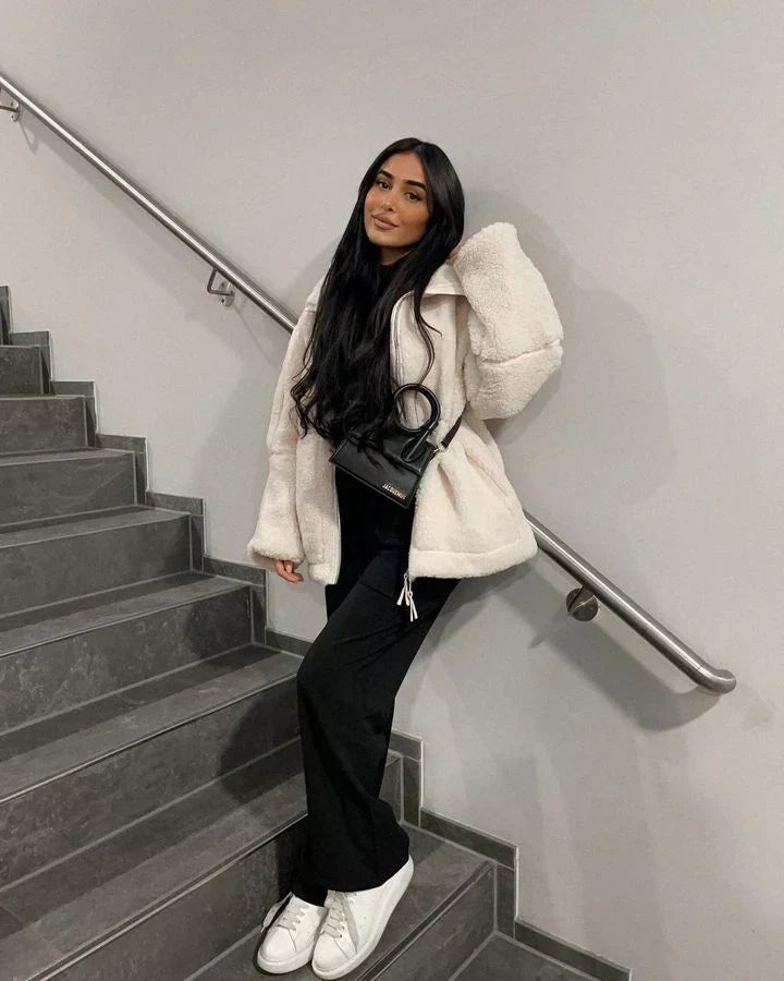 Chelsea | Morbida giacca teddy con zip