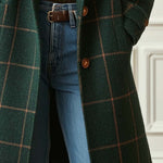Paige | Cappotto a quadri in misto lana con revers