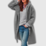 Katherine | Cappotto lungo con cappuccio e bottoni
