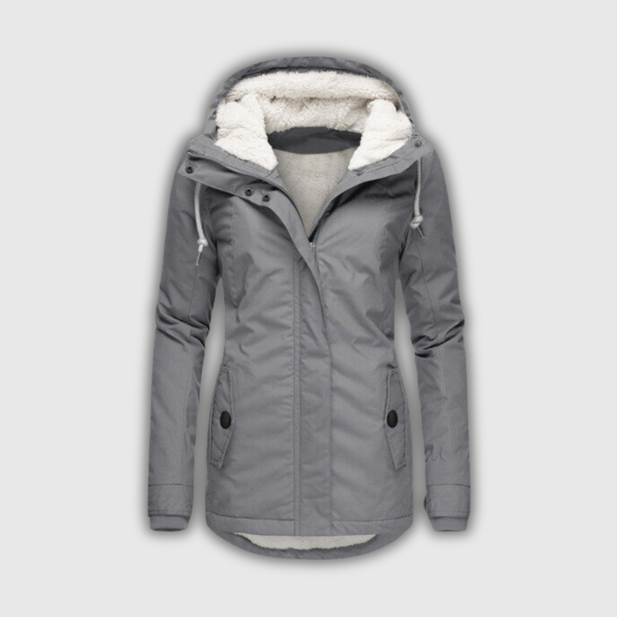 Michelle | Parka invernale con cappuccio e fodera teddy