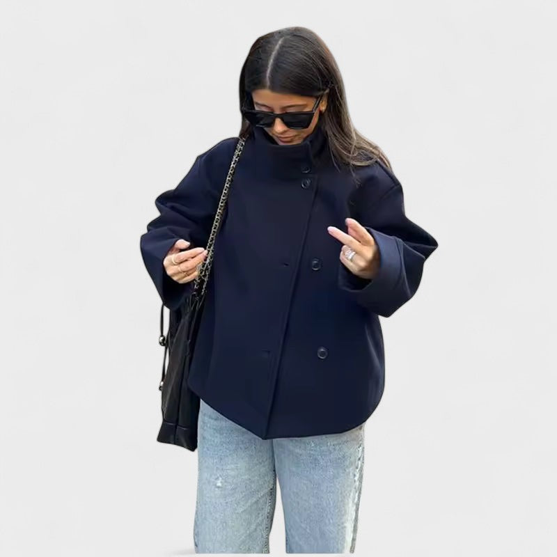 Ashley | Raffinato cappotto corto doppiopetto