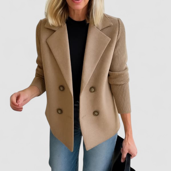 Vanessa | Cappotto sartoriale con maniche in maglia