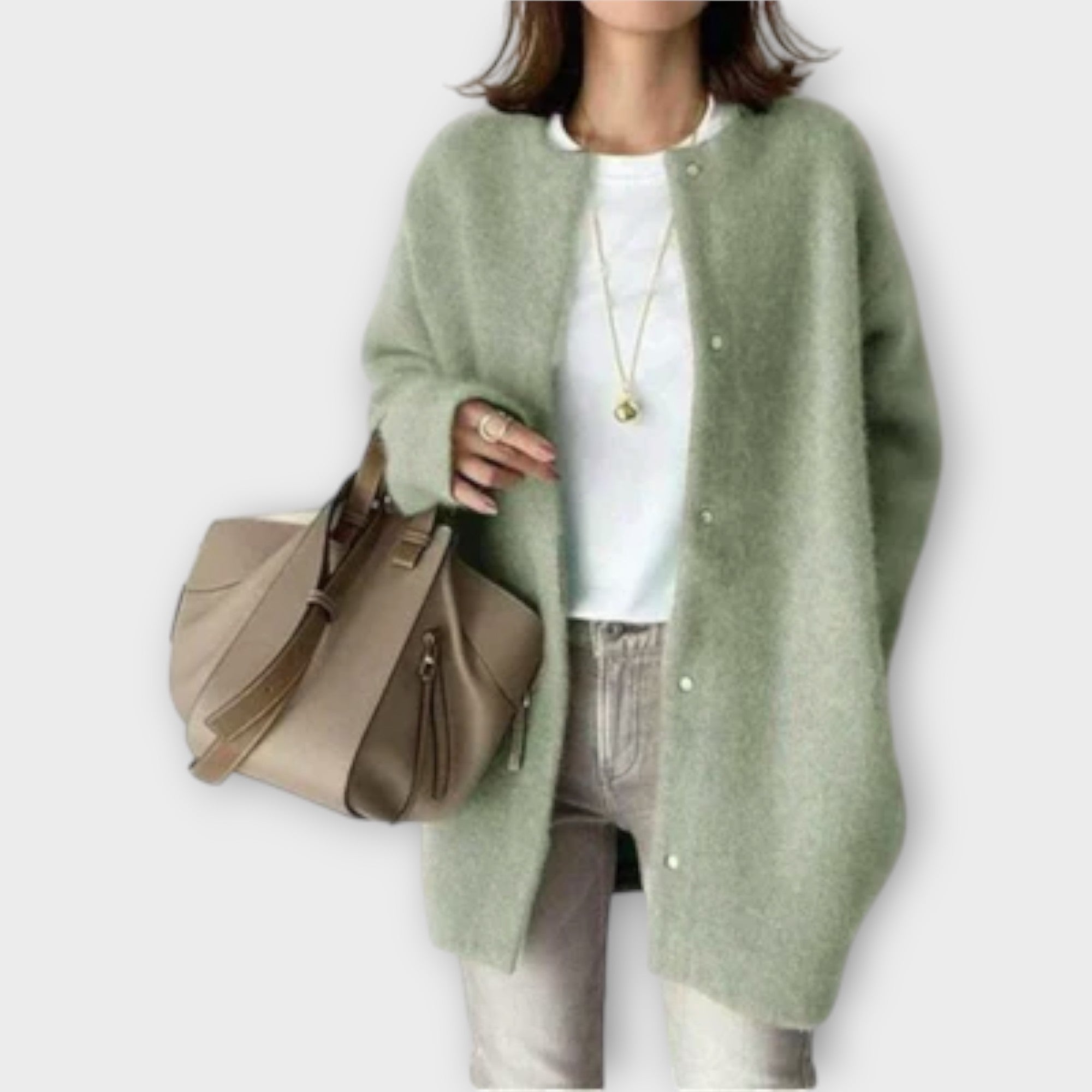 Rebecca | Cardigan oversize con bottoni a pressione