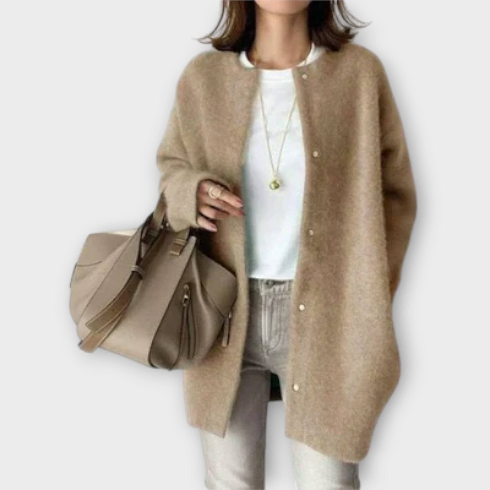 Rebecca | Cardigan oversize con bottoni a pressione