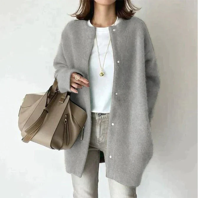 Rebecca | Cardigan oversize con bottoni a pressione