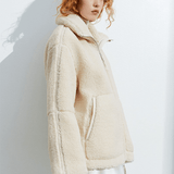 Amanda | Giacca teddy oversize con collo alto