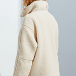 Amanda | Giacca teddy oversize con collo alto