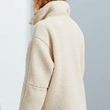 Amanda | Giacca teddy oversize con collo alto