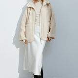 Amanda | Giacca teddy oversize con collo alto