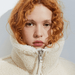 Amanda | Giacca teddy oversize con collo alto