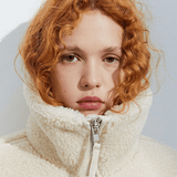 Amanda | Giacca teddy oversize con collo alto