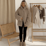 Amanda | Giacca teddy oversize con collo alto