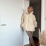 Amanda | Giacca teddy oversize con collo alto