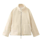 Amanda | Giacca teddy oversize con collo alto