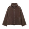 Amanda | Giacca teddy oversize con collo alto