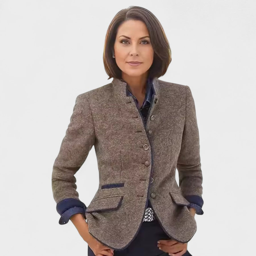 Stephanie | Cardigan in maglia con collo alto