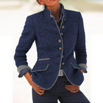 Stephanie | Cardigan in maglia con collo alto