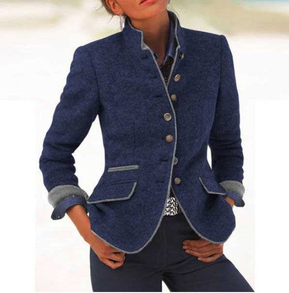 Stephanie | Cardigan in maglia con collo alto