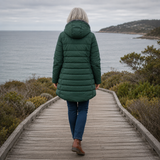 Erin | Cappotto invernale trapuntato con cappuccio