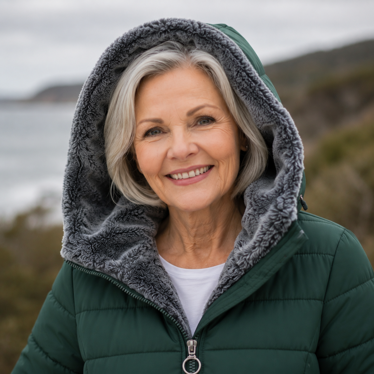 Erin | Cappotto invernale trapuntato con cappuccio