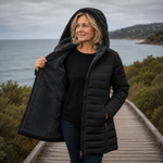 Erin | Cappotto invernale trapuntato con cappuccio