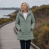 Erin | Cappotto invernale trapuntato con cappuccio