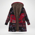 Paola | Felpa in pile boho patchwork con cappuccio