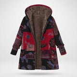 Paola | Felpa in pile boho patchwork con cappuccio