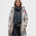Camilla | Giacca in pile con motivo botanico pastello