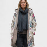 Camilla | Giacca in pile con motivo botanico pastello