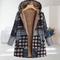Alessia | Cappotto in pile nero fantasia