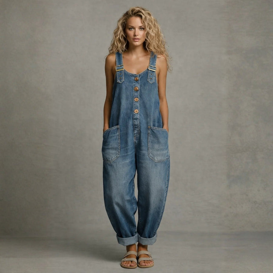 Elettra | Tuta in Denim con Tasche