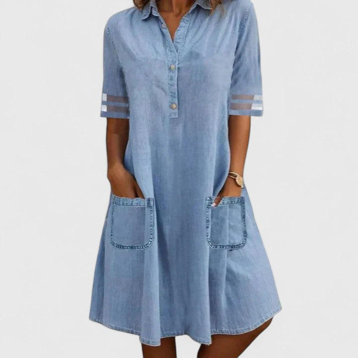 Lea | Abito in Denim Che Valorizza La Silhouette