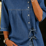 Veronica | Blusa Lunga in Denim Vintage