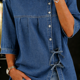 Veronica | Blusa Lunga in Denim Vintage