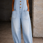 Brigida | Salopette in Cotone con Lavaggio Vintage