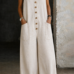 Brigida | Salopette in Cotone con Lavaggio Vintage