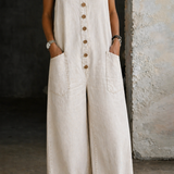 Brigida | Salopette in Cotone con Lavaggio Vintage