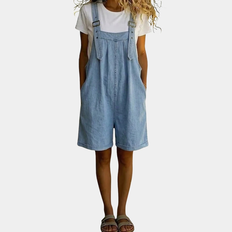 Manuela | Tuta Corta in Denim dalla Morbidezza del Cotone