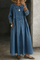 Oriana | Abito in Denim con Colletto alla Peter Pan