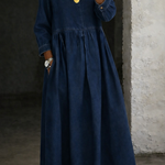 Oriana | Abito in Denim con Colletto alla Peter Pan