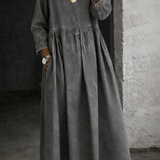 Oriana | Abito in Denim con Colletto alla Peter Pan
