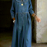 Oriana | Abito in Denim con Colletto alla Peter Pan