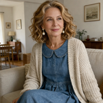 Oriana | Abito in Denim con Colletto alla Peter Pan