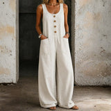 Viviana | Salopette in Denim di Cotone con Lavaggio Vintage
