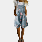 Zoe | Tuta in Denim a Fiori