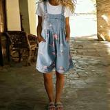 Zoe | Tuta in Denim a Fiori