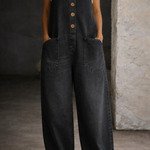 Elsa | Salopette in Cotone con Lavaggio Vintage